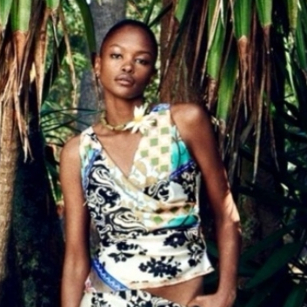 Zars Satiny Patchwork Stylish Multicolor Women's … - image 2